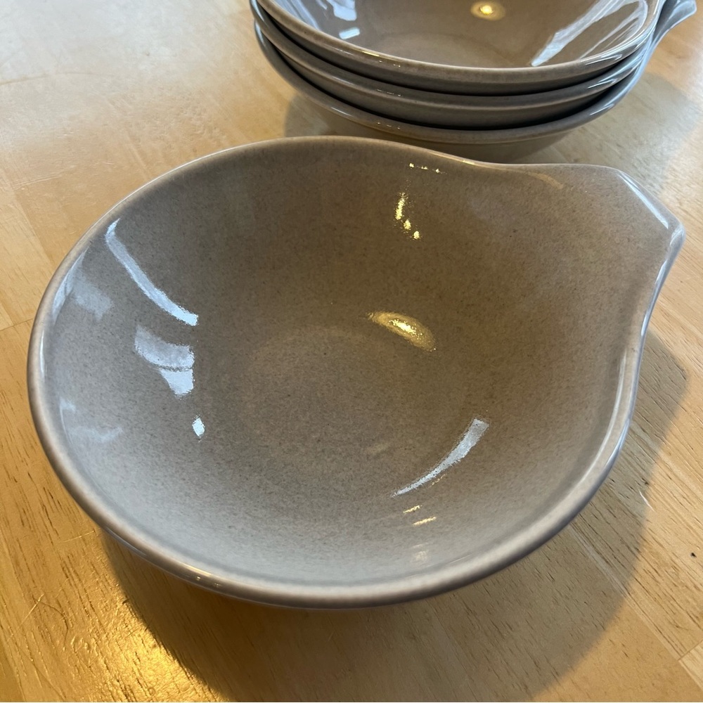 Lugged Soup Bowl Russel Wright American Modern Steubenville Granite Gray